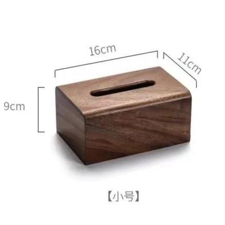 Rectangular Walnut Tissue Box, Living Room Wooden Tissue Storage Box, Dining Table Center Napkin Holder, Home Decoration