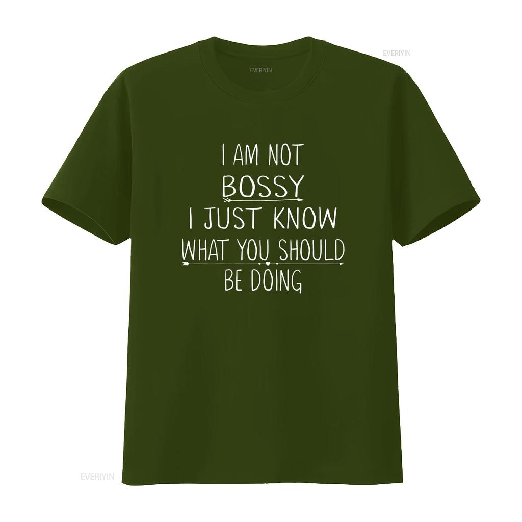 I Am Not Bossy Just Know What You Should Be Doing Funny T Shirt for Women Black 4X Large vintage Washed Breathable Versatile