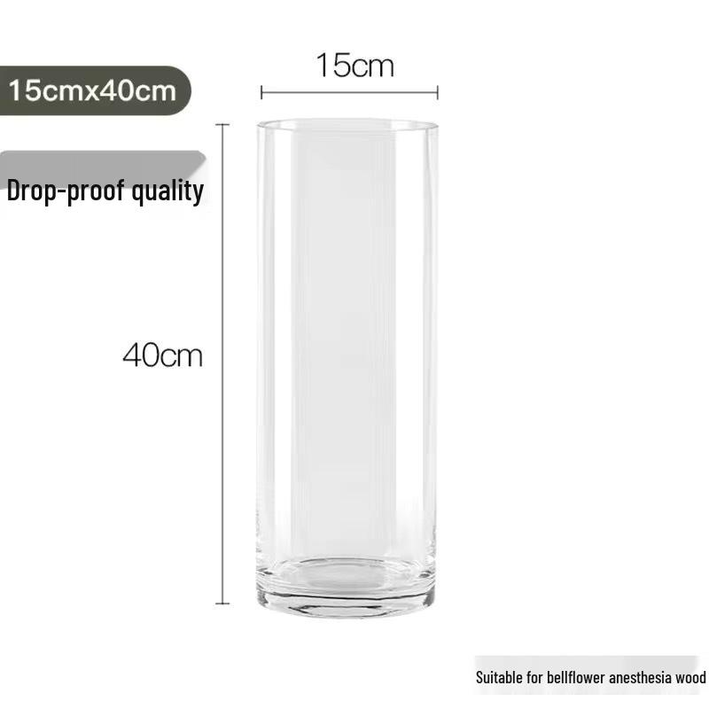 Acrylic Anti-Drop Transparent Vase for Lucky Bamboo Flower Arrangement – High-End Light Luxury Design