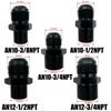 2X Flare Male AN4 AN6 AN8 AN10 AN12 To 1/4NPT 1/8NPT 3/8NPT 3/4 NPT Thread Straight Fittings Fuel Oil Cooler Hose Pipe Adapter