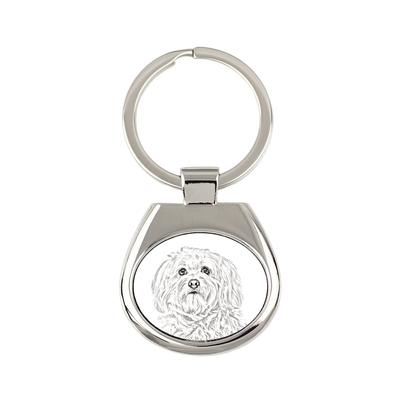 Havanese, Havanese Cuban Bichon, Bichón Havanés – Keychain with a Dog, Keychain with a Print |