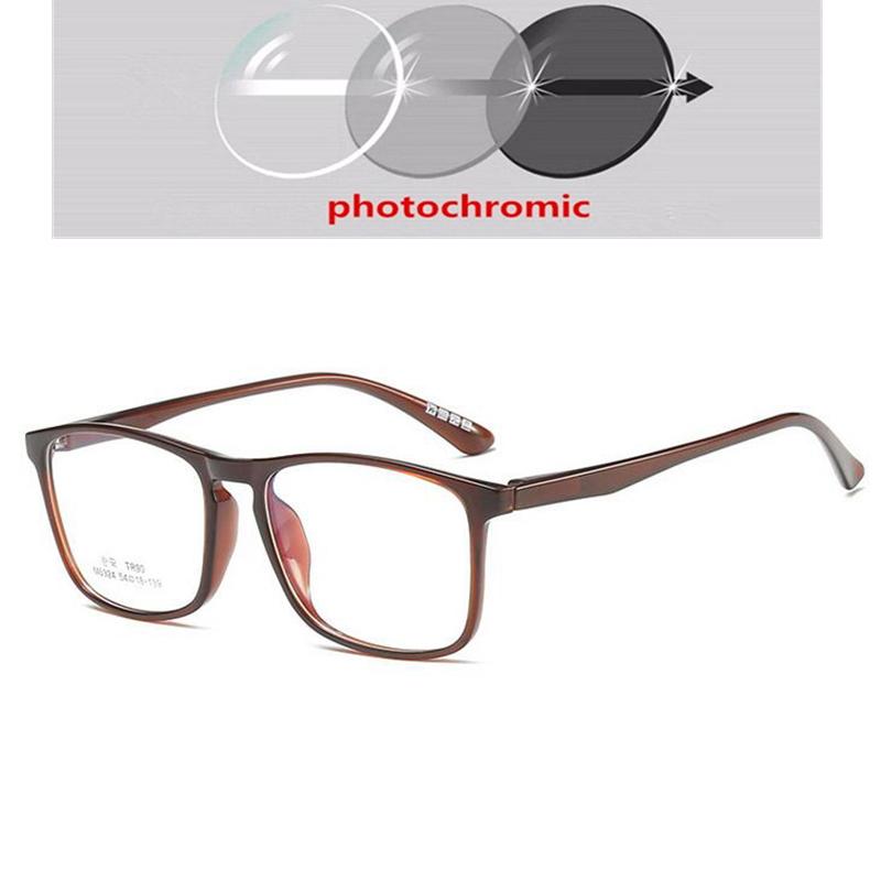 Big Frame Square Nearsighted Glasses TR90 Spring Leg Prescription Eyeglasses Diopter -0.5 to -6 Fashion Shortsighted Lens