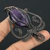 Amethyst Pendant Gemstone Jewelry, 999 Copper Wire Wrapped Pendant, Gift For Women Handmade Pendant