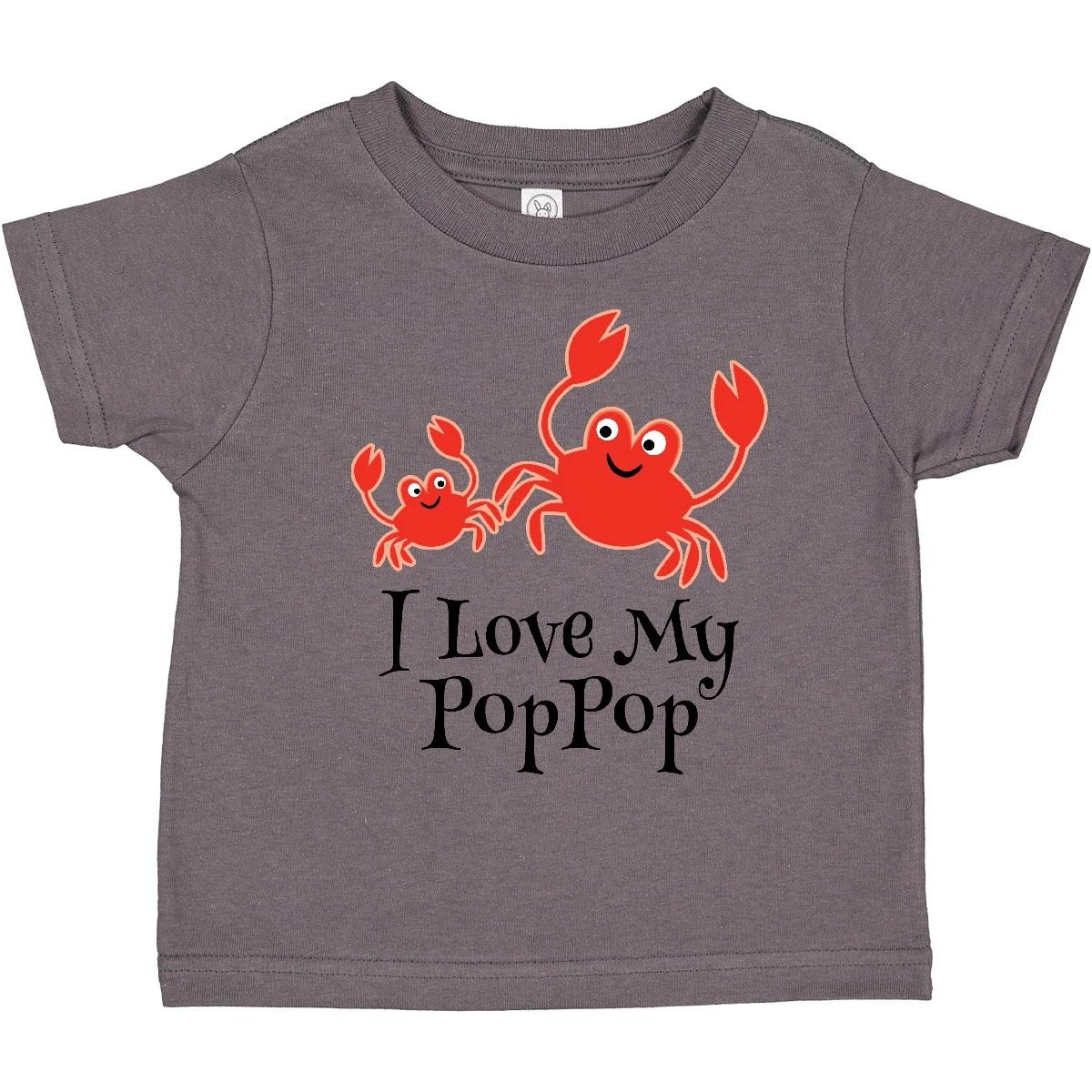 Inktastic I Love My PopPop Grandchild Toddler T-Shirt From Childs Grandson Crab 160