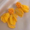 Elegant Retro Lace Flower Earrings - European & American Fashion, High-End Holiday Style for Women