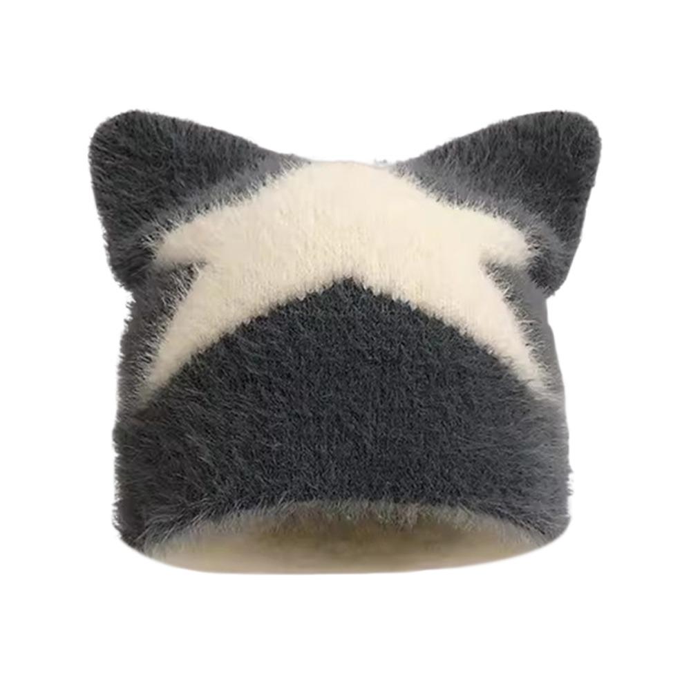 

Ветрозащитная Теплозащитная Вязаная Шапка Бини Утолщенная Зимняя Осенняя Шапка Пуловер Мужская Женская Star Grey