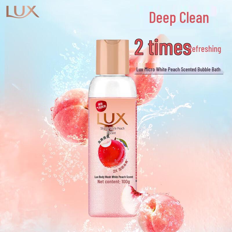 lux White Peach Bubble Shower Gel