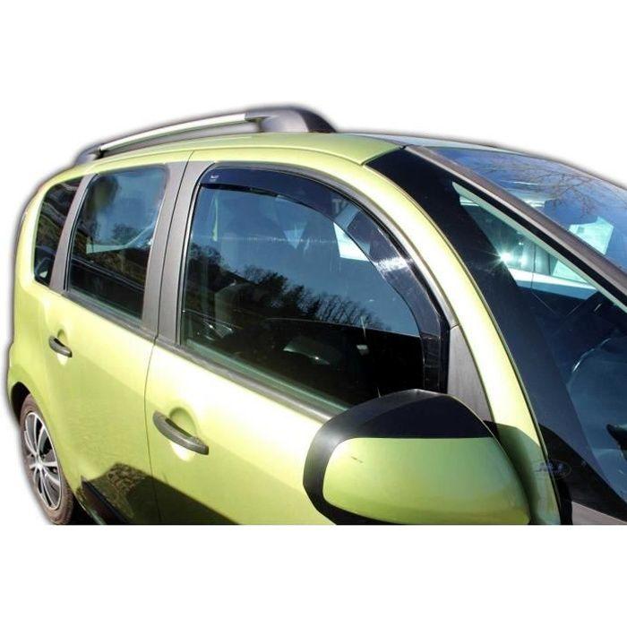 Déflecteurs d'air - J&amp;J AUTOMOTIVE - Heko - Fumé - Pour Citroen C3 Picasso 2008-2017 - Installation facile