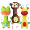 3 Pcs/set Baby Soft Rattles Toys Animal Sound Rattle Toys Infant Early Developmental Baby Toys Newborn Infant Gift
