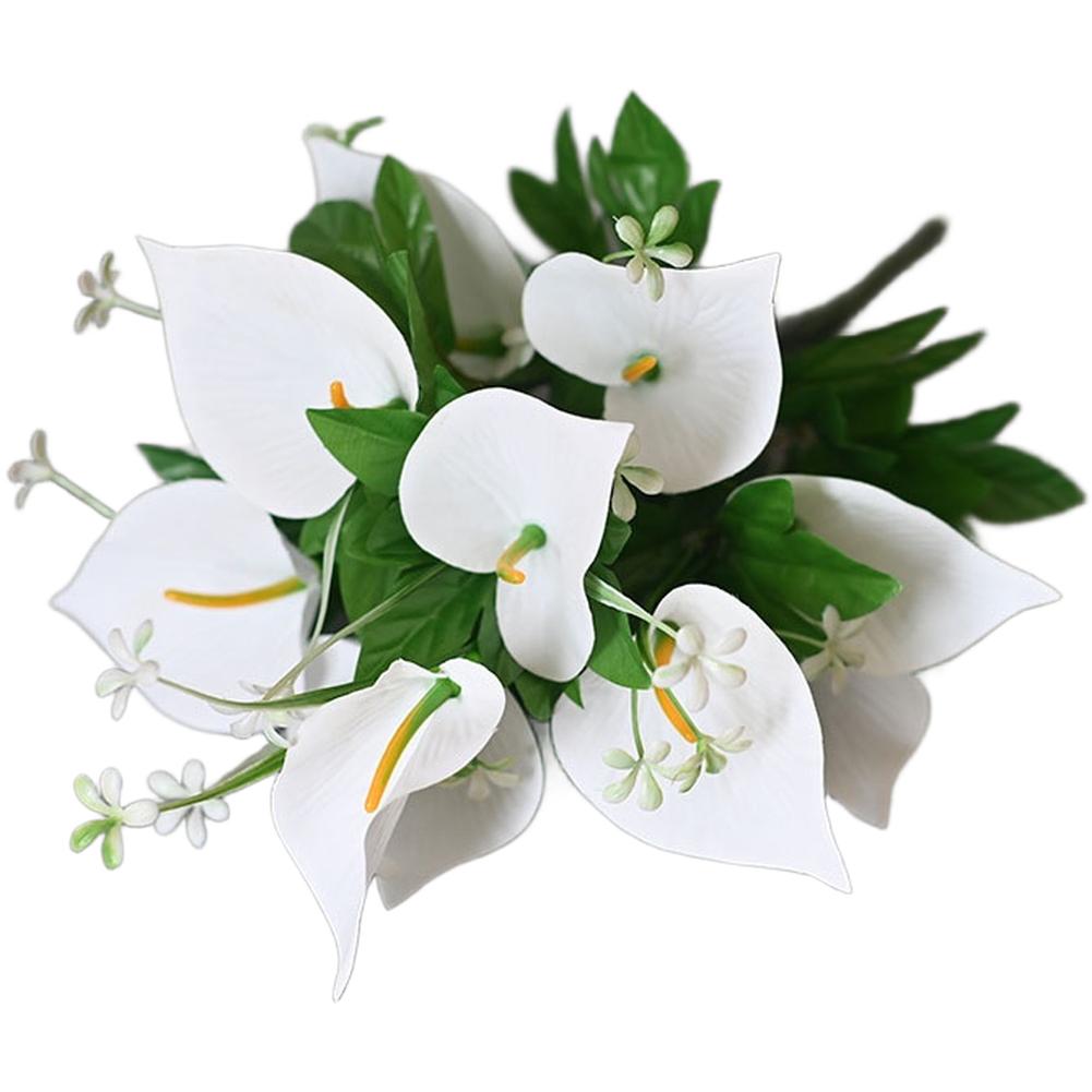 

Silk-Based Artificial Calla Lilies with Fine Definition for Elegant Home Dining Room or Garden Decoration Scenarios білий