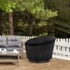 Heavy-Duty Oxford Cloth Outdoor Chair Cover-All-Weather Black Cover for Garden, Patio, Balcony Furniture-Compatible with Chairs