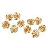 10Pcs Alloy Rhinestone Flower For Diy Jewelry Handmade Craft Making For Hairpin Clothing Bag Decor Accessories
