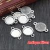 50pcs 8 10mm Inner Size Classic 7 Colors Plated One Sided Single Hanging Simple Style Cabochon Base Setting Charms Pendant
