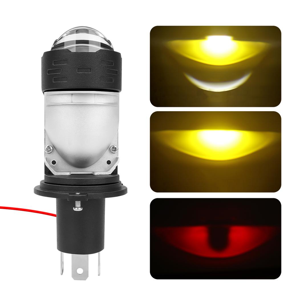 H4 LED Bulbs 12V-24V Motorcycle Headlight Devil's Eyes Day Running Light LED Spotlights CSP 3570 Chip Motorcycles Accessories
