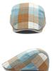 Berretti a quadretti traspiranti leggeri a contrasto, Cappelli piatti unisex retrò vintage, Copricapi casual britannici