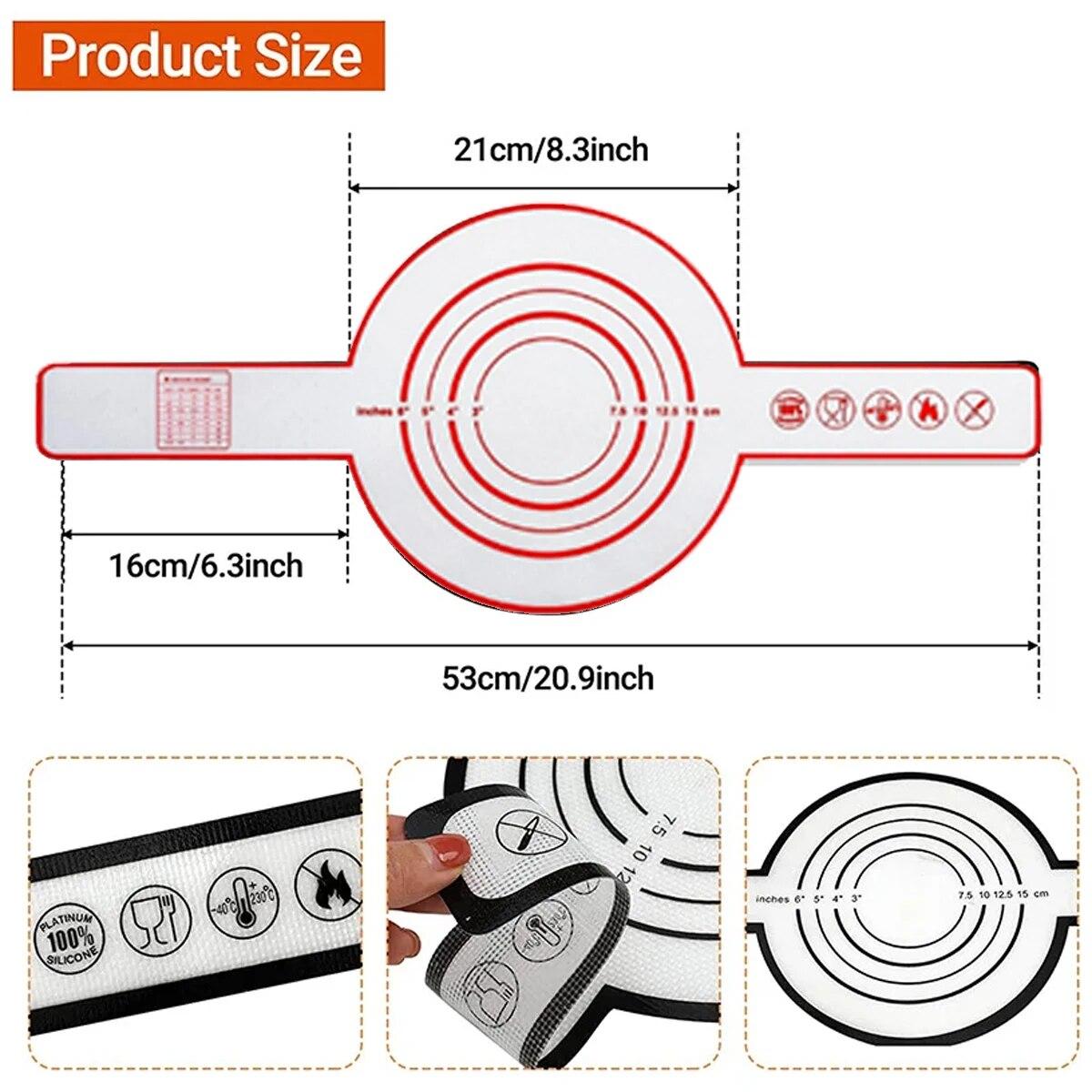 

1 шт. 53x21x0,04 см/20,9x8,3 дюйма Силіконовий килимок для хліба, термостійкий ремінь для випікання хліба з довгою ручкою, силіконовий килимок для випічки 53x21cm