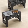 Adjustable Height Slow Feeder Bowl 3 in 1 Dog Double Bowls Pet Feeder  for Feeding and Water