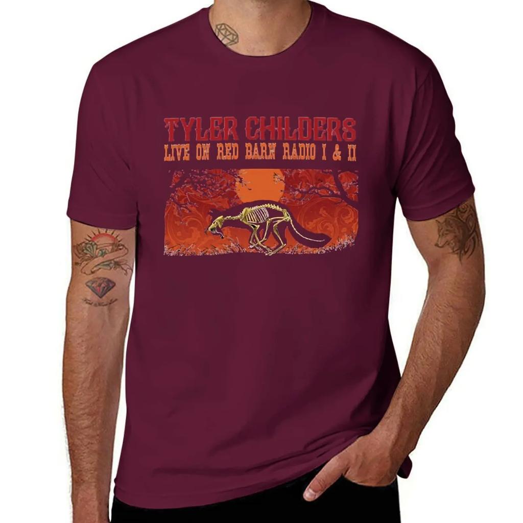 Tyler Childers Was Born and Raised In Lawrence County T-Shirt Plain Graphics Customs Design Your Own Short Sleeve Tee Men