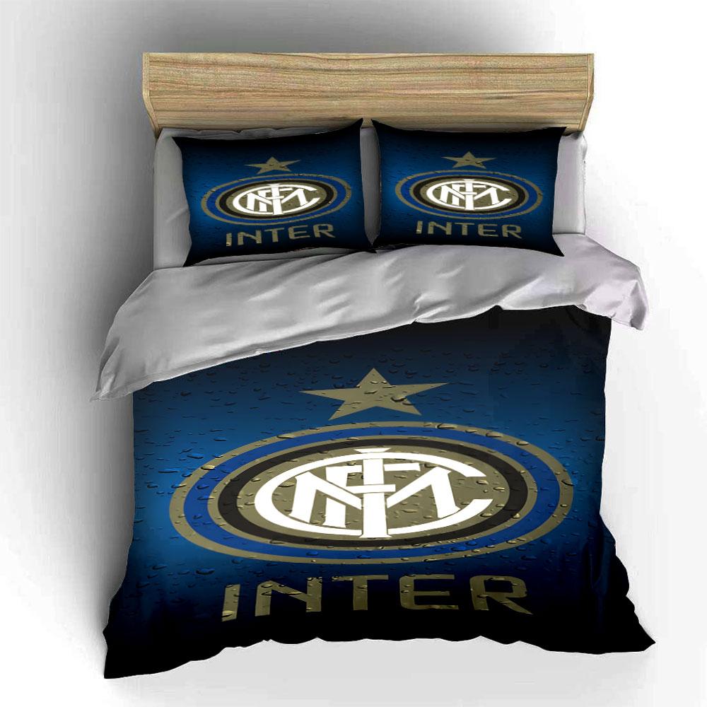 Motivo logo Inter Milan. Set lenzuola Set copripiumino Copripiumini Federe(1*Copripiumino 2*Federe senza imbottitura piumone)