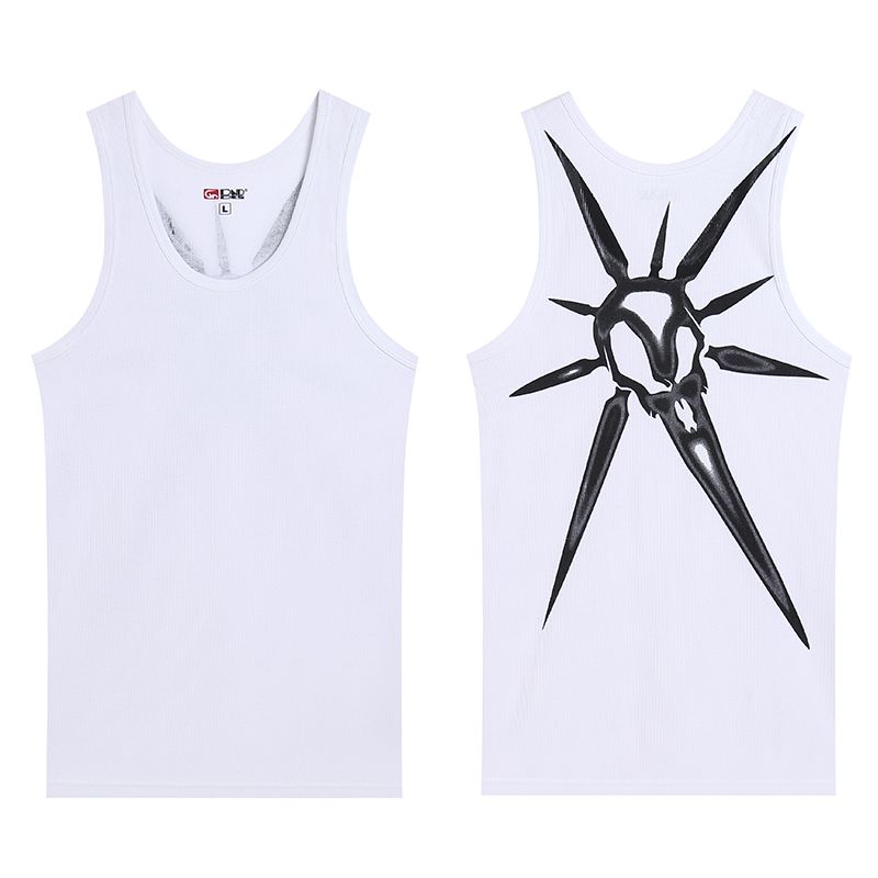 

Hip Hop Dnd4des Tight Rib Vest Skull White(Ready Stock) L