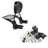 Sissy Bar Compatible with Harley Davidson Electra-Street-Road Glide, Road King 97-08 Black + Docking Hardware Mounting Kit