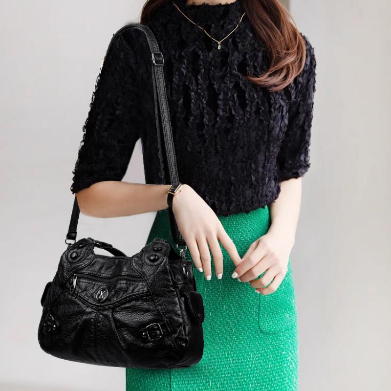 Soft Leather Luxury Handbag Women'S New Casual Tote Bag 2025 Winter Designer Ladies Large Shoulder Crossbody Handle Bags For Female