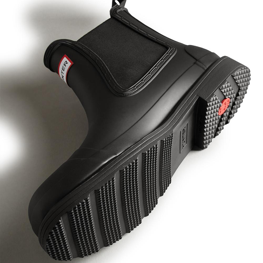 Hunter [Men] Commando Chelsea Rain Boots - Black Mfs9016Rmablk