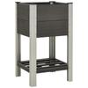 Raised Garden Bed with Shelf 50x50x90 Cm WPC