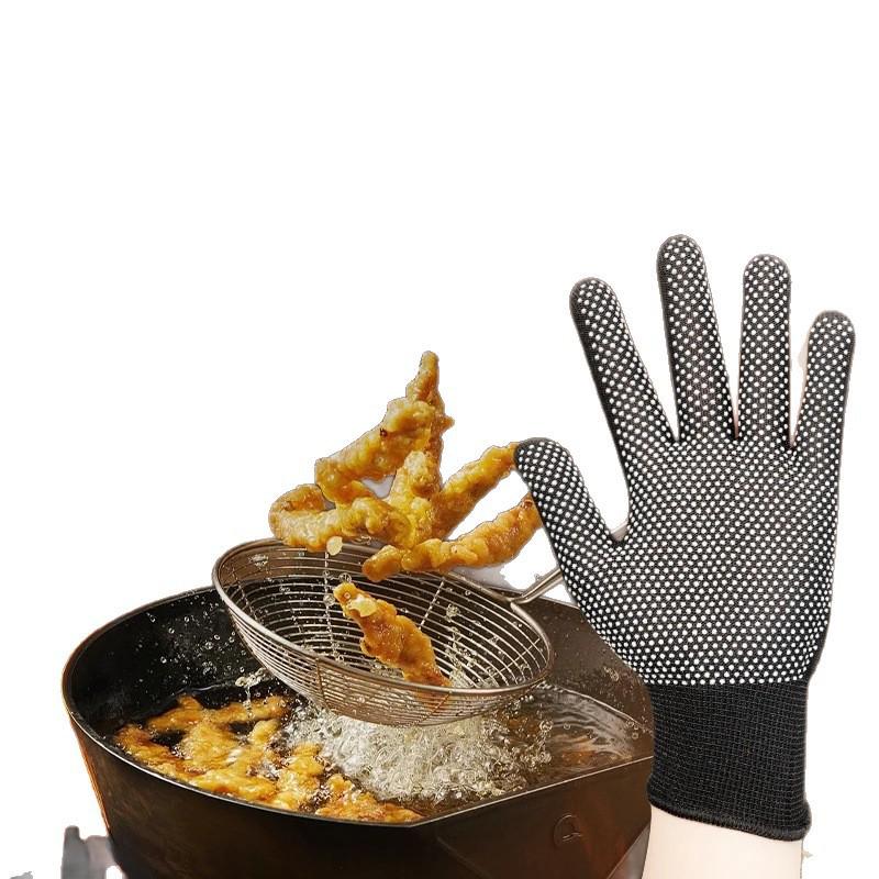 Exklusiv für Neueinsteiger: Hitzebeständige Verbrühschutz-Grillhandschuhe - Spritzschutz beim Kochen