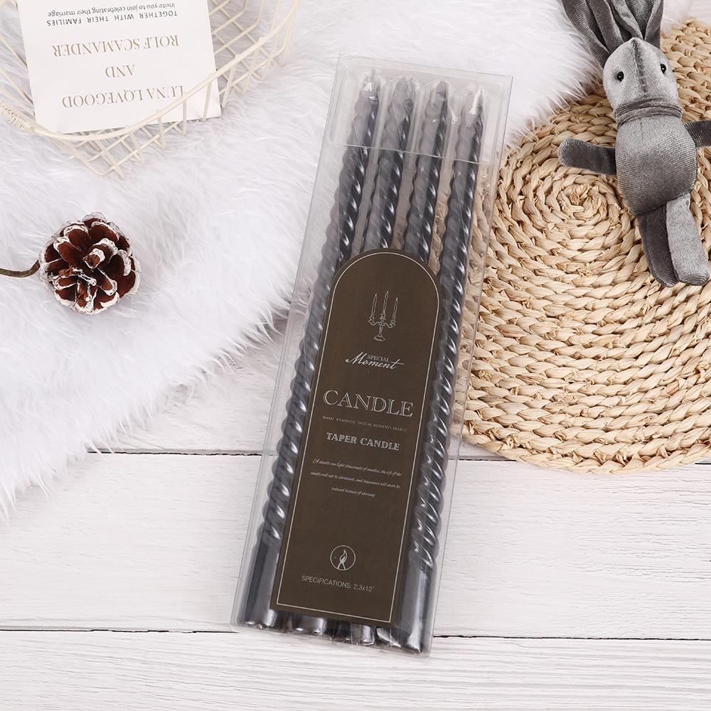 30 cm langer Stab Bunter Gewinde-Kerzenständer Kerze für Zuhause Romantisches Kerzenlicht-Dinner Hochzeit Galvanisierter Stab Wachs