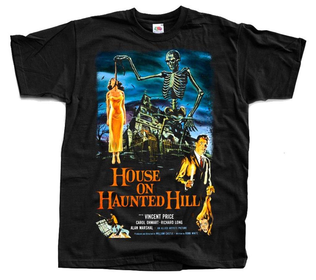 House on Haunted Hill horror movie poster T-Shirt Black vintage scary all sizes S-5XL