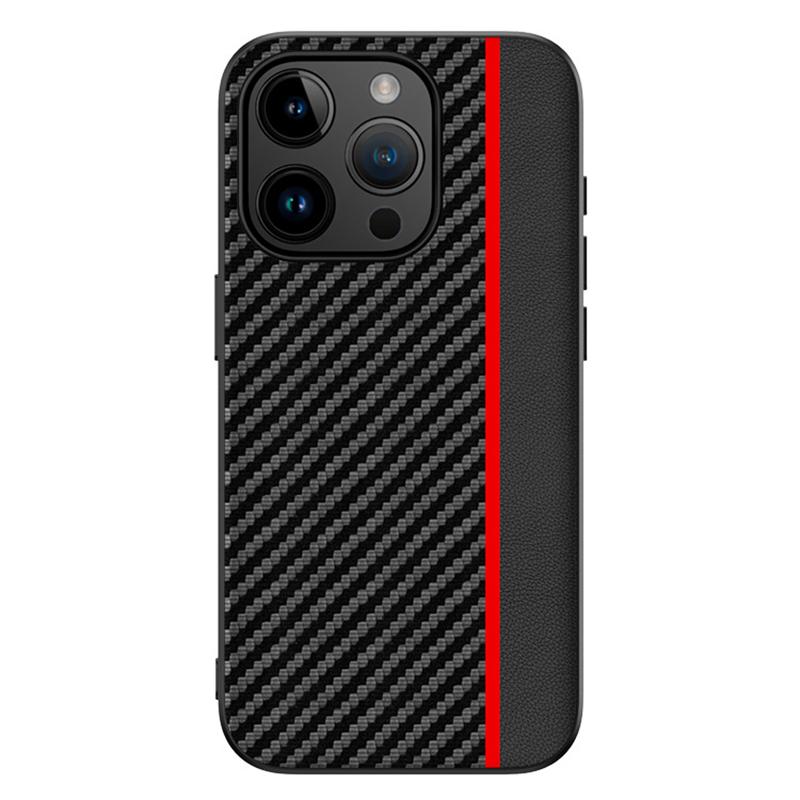 PU Leather+TPU Back Case for iPhone 15 Pro Max,Shockproof Phone Cover