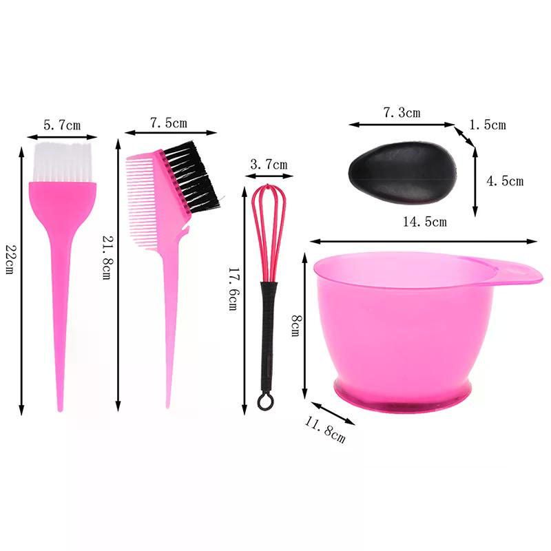 5PCS 5Pcs/Set Hair Colouring Brush and Bowl Set Bleaching Dye Kit Beauty Comb High Quality Durable Materials Easy To Use