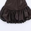 Spring 2026 Spicy Girl Leather Effect Jumpsuit Skirt 