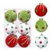 6pcs New Foam Christmas Ball Wrap Cloth 8cm Xmas Tree Ornament Xmas Tree Charm Party Decoration