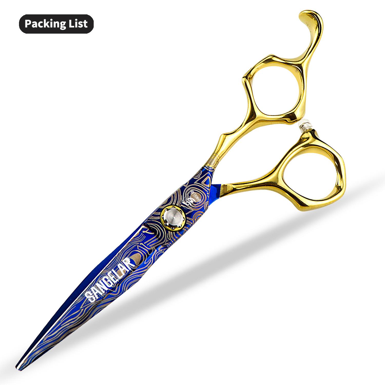 

Sangelar 6-дюймовые золотые профессиональные ножницы для стрижки волос, высококачественные, красивые, предназначены для парикмахеров, острые ножницы для волос с бритвенной кромкой cutting scissors