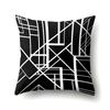 Polyester Pillowcase Black and White Printed Pillowcase Waist Cushion Cover Geometric Cushion Head Cushion Cover