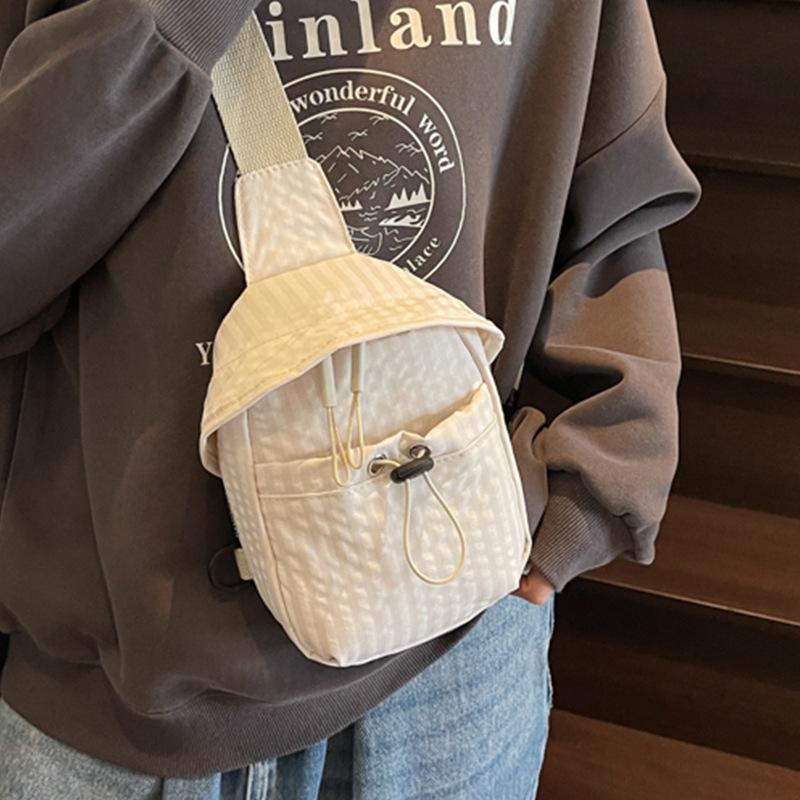 2025 New Niche Design Ins Casual Simple Fashion Shoulder Bag Canvas Mobile Phone Bag Women's Messenger Bag