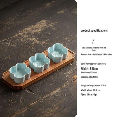 Ruhan Chinese Ceramic Divided Snack Plate