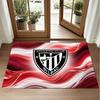 Athletic Bilbao Football Design Crystal Velvet Rug Soft Decorative Mat for Bedroom Entrance