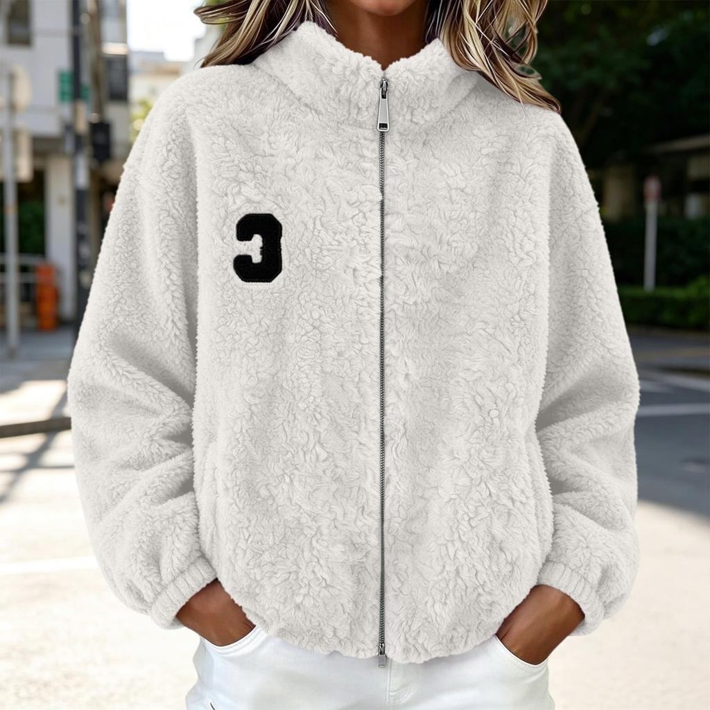 Women's Zip-Up Jacket Casual Outerwear Top for Daily Wear