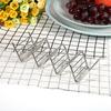 1Pc Practical Taco Holder 4 Wave Shape Stainless Steel Food Rack Hard Shells Kitchen Tools