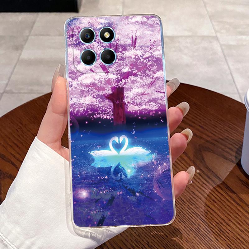 Gele-Hülle für Honor X6 4G/X6S 4G/70 Lite/Play 30M/Honor X8 5G Klare Silikon-Weiche-TPU-Rückabdeckung Niedliche Katzen-Schutzhülle