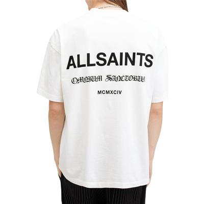 All SS SANCTUM CREW Print T-shirt Black And White Men Women Oversized Street Y2k Casual Short Sleeve Couple Tee Female Male Clothing
