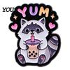 Lightweight Clothes Pins Cartoon Raccoon Brooch Pin, Animal Decorative Enamel Badge, Alloy Lapel Pin for Jackets Backpacks Hats Scarves