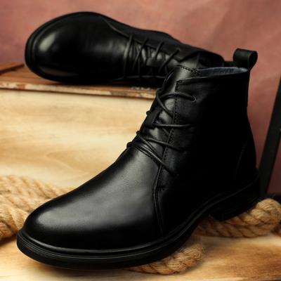Stivali da Uomo Alti in Vera Pelle Stivali da Moto di Alta Qualità Moda Outdoor da Uomo Stivaletti Stringati Antiscivolo Uomo Botas