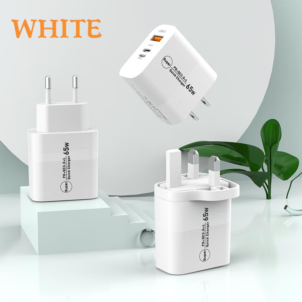 High-Power Multi-Port Universal PD Charger with US/EU Plug
