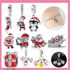 Charms Plata Originalesr Christmas Red Gift Beads For Charm Copper Bracelet Beads Jewellery Making Women'S Gift