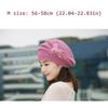 Fashionable Beret Hat With Plush Rabbit Furs Flower Decors Pullover Brimless Hat for Women Office Winter Head Accessory