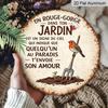 2D Flat, 1pc Waterproof Round Aluminum Robin Sign, French Memorial Quote with Robin & Garden Print, Retro Distressed Finish, Durable Metal Hanging